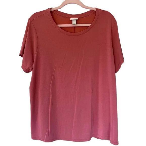 Ava & Viv Loose Fit Soft Fabric Coral T-Shirt Size. 1x - Picture 1 of 6